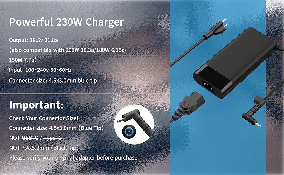 230W 11.8A AC Adapter