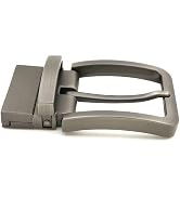 WLngtv Gray Alloy Clamp Belt Buckle Belt Strap Replacement Buckles Reversible Belt Buckle Men Acc...