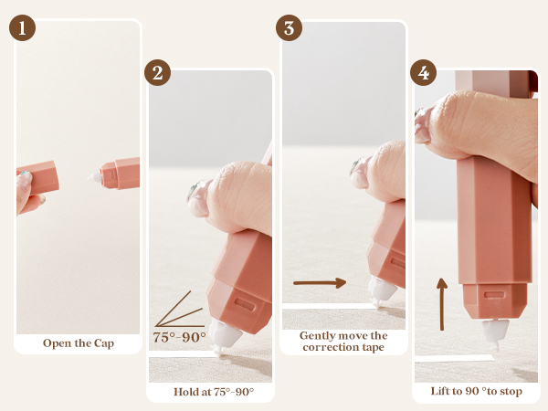 how to use correction tape