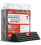 SHALL Full Size Hot Glue Sticks, 0.43” Dia x 8” Long, 100 Pack Black Glue Gun Sticks for All-Temp...