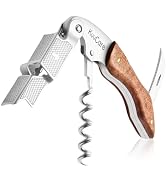 Wine Opener Waiter Corkscrew, Premium 420 Stainless Steel Wine Bottle Opener with Foil Cutter & C...