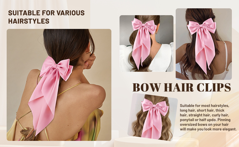 Large Bows Hair Clips for Women