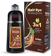 BELEZALIB Burgundy Hair Dye Shampoo for Gray Hair, Magic Hair Color Shampoo, Colors Hair in Minut...
