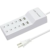 USB Charging Station with 12 Port USB Power Strip Fast Charging for Multiple Devices Compatible w...