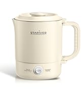 Stariver Portable Travel Kettle, 600ML Small Electric Kettle with Foldable Handle, Food Grade Sta...