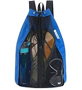 WANDF Swim Bag Mesh Drawstring Backpack Beach Backpack for Swimming, Gym, and Workout Gear