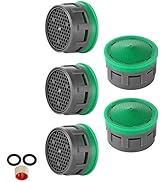 JQK Faucet Aerator, 1.5 GPM Flow Retrictor Insert Faucet Aerators Replacement Parts Bathroom 5 Pa...