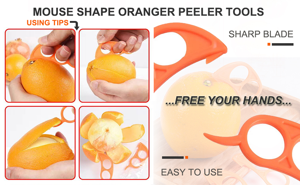 Orange Peeler tools Plastic Orange Peeler Citrus Remover Easy Open Citrus Lemon Citrus Peel Cutter
