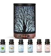 JOYOLO Essential Oil Diffuser & Essential Oils Set, Aromatherapy Diffuser with 7 LED Colors, 6 Oi...