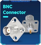BNC Connectors BNC Female Jack 4 Hole Flange Panel Chassis Mount Coaxial Solder Connector