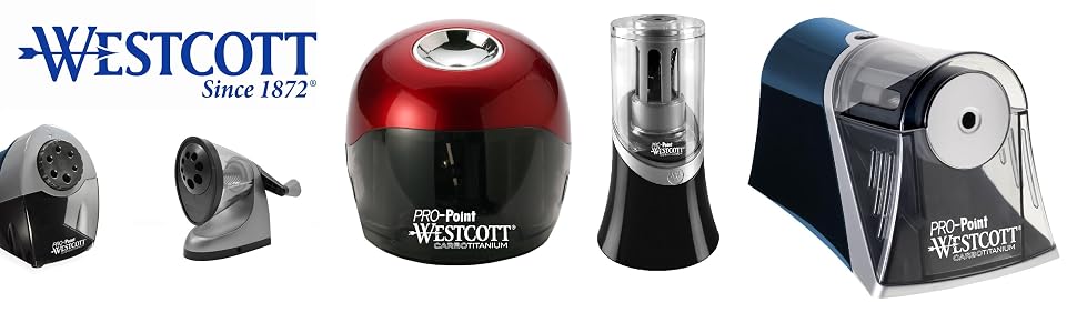 Westcott electric and battery Pencil sharpeners
