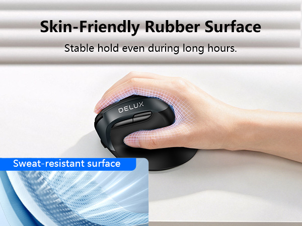 DELUX Wireless Ergonomic Mouse