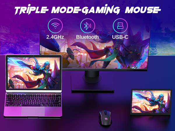 Tripe Mode Wireless Gaming Mouse