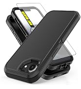 AWZHYDT for iPhone 17e/iPhone 16e Case | Heavy Duty Protective Case with Screen Protector [3 in 1...