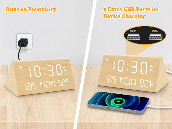 wooden clock