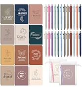 24 Set/48 Pcs Positive Affirmation Gifts Set Mini Notebooks Bulk With Positive Motivational Pens ...
