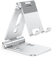OMOTON Foldable Cell Phone Stand, C4 Portable Aluminum Phone Holder, Adjustable Phone Dock Cradle...