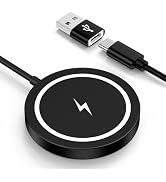 15W Magnetic Wireless Charger Android Wireless Charger Fast Charging Pad | USB-C/A Ports for MagS...