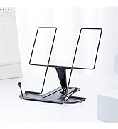MSDADA Metal Book Stand for Desk, Adjustable Reading Rest Book Holder, Portable Cookbook Document...