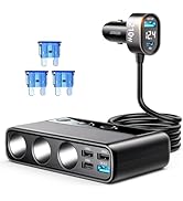 9 in 1 Cigarette Lighter Splitter, JOYROOM 210W Cigarette Lighter Adapter with PD/QC 3.0 * 2 Char...
