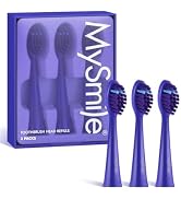 MySmile DY156 Electric Toothbrush Replacement Heads, 3 Packs (Blue)