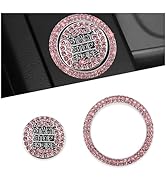 Bling Push Start Button Cover Compatible with Audi,Romantic Rhinestone Engine Start Button Cover ...