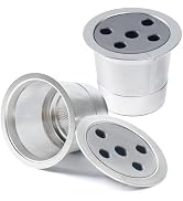 2 Pack Stainless Steel Reusable K Cups for K eurig Supreme & Supreme Plus, Five Hole Universal K-...