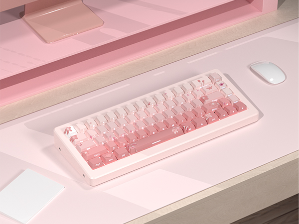 gradient pink keycaps