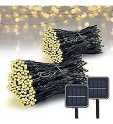 Vimorg Solar String Lights Outdoor,2 Pack 170FT 480 LED Waterproof Solar Christmas Lights with 8 ...