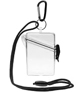 Transparent Clear Waterproof ID Card Badge Holder Case Waterproof Sports Case Vertical Badge Hold...