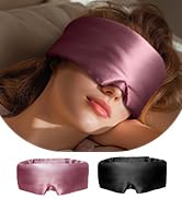Silk Sleep Mask for Side Sleeper Total Blackout, 100% 22 Momme Mulberry Silk