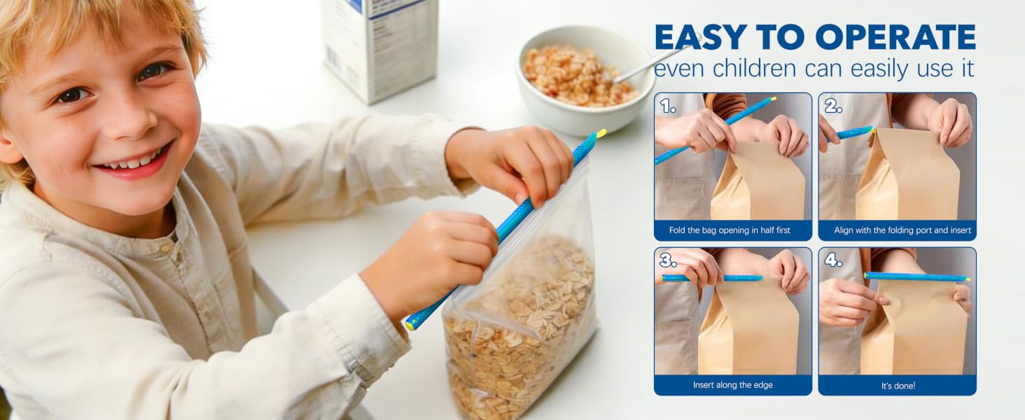 Reusable Bag Sealing Clips with 5 Different Sizes