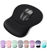 Mouse Pad Wrist Support, Ergonomic Mousepad with Memory Foam Wrist Rest Cushion, Non-Slip Rubber ...