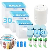 MOMODA Sous Vide Cooking Bags and Magnet Clips Bundle – Reusable Vacuum Sealer Bags with Magnetic...