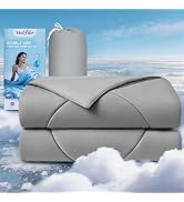 Welfibr Cooling Blanket for Hot Sleepers Double Cooling Comforter Sided Cold Blankets Super Breat...