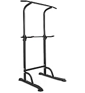 Donext Power Tower Pull Up Bar Station, Free Standing Pull Up Rack Dip Station for Home Gym, Heig...