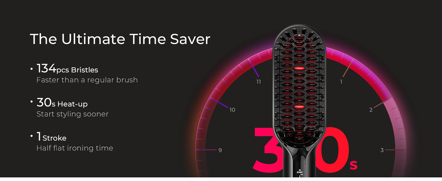 hair straightener brush for thick hair