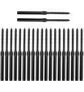 Antrader Black Right&Left Handed Thread Swage Lag Screws,3/16",10 Pairs | Stainless Steel Cable R...