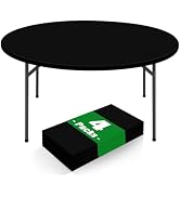 Moosfor Round Spandex Tablecloth 4 Pack, Elastic Fitted Waterproof Tablecloths for 45"-56" Tables...