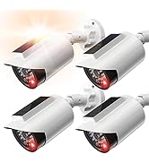BNT Solar Powered Fake Security Camera, Bullet Shape Fake Surveillance Camera with Red LED Light ...