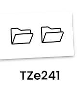 Brother Genuine P-touch TZe241 Label Tape in cardboard pack: Black on White 18mm