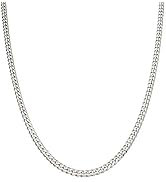 XZVXZV Cuban Link Chain for Men,Silver Chian Necklace Stainless Steel Mens Necklace 3.5mm,5mm,7mm...