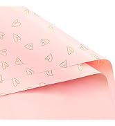 RUSPEPA 20 Sheets Flower Wrapping Paper, Love Waterproof Floral Bouquet Wrapping Paper, Florist S...