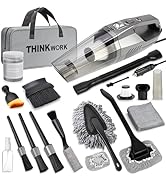 THINKWORK Car Cleaning Kit, Car Vacuum Kit, Gray Car Interior Detailing Kit with 8000PA High Powe...