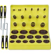 ZDBB 386 PCS Metric FKM Viton O Ring Kit 30 Sizes Fluorocarbon Oring Assortment Set for Automobil...
