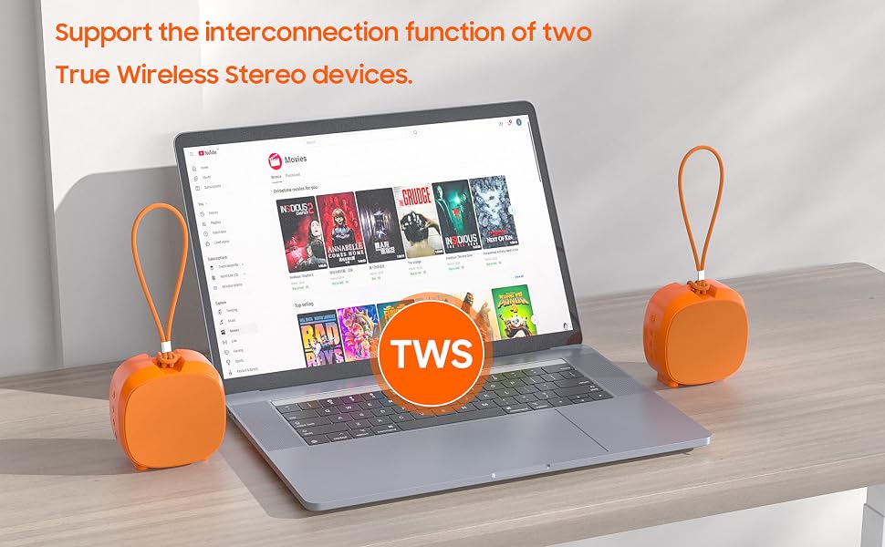 PEICHENG Small Bluetooth Speaker, with IPX5 Waterproof