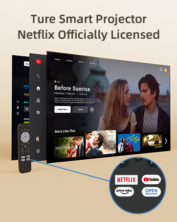 projector netflix officially licensed