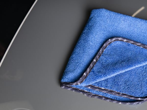 Premium microfiber drying towels for car wash, detail spray, and wax removal