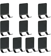 Alise 10 Pcs Self-Adhesive Utility Hooks Coat Hook Double Towel Clothes Hooks for Bathroom Kitche...