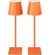 CHLORANTHUS 2 Pack Cordless Table Lamps, 3 Colors Stepless Dimming, 5000mAh Rechargeable Battery ...